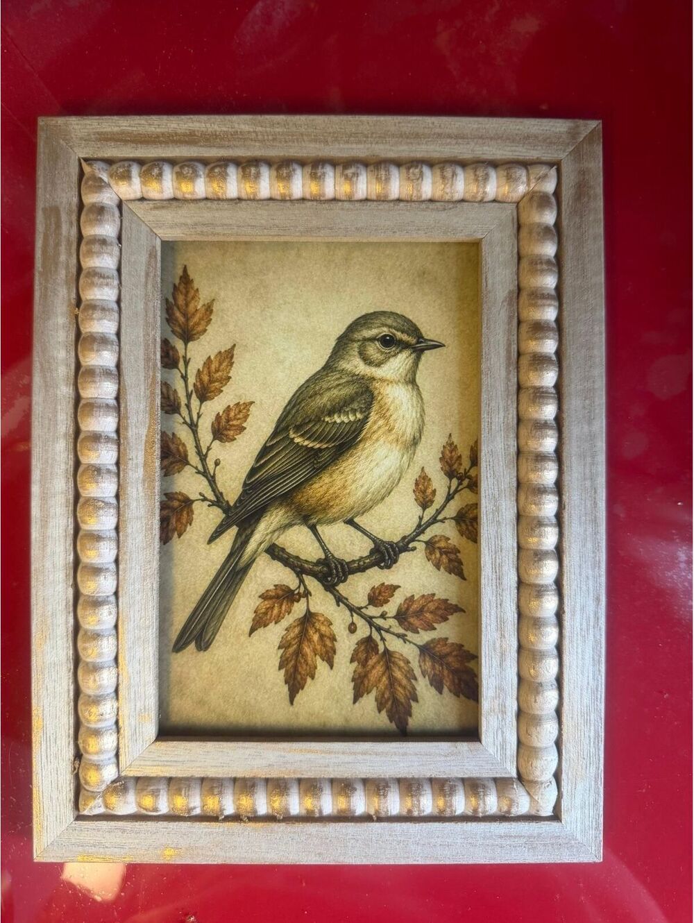 NWT 8×6 Vintage inspired Bird wood frame